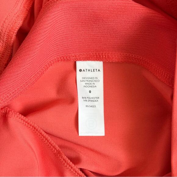 Athleta Brooklyn Ankle Pants SIZE 0 Coral Pull On - Picture 5 of 5